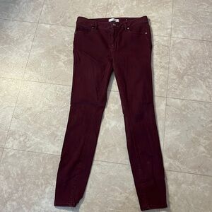 LOFT Burgundy Leggings 4/27